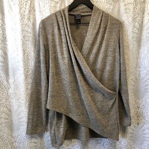 Clara Sun Woo Faux Wrap Long Sleeve Top